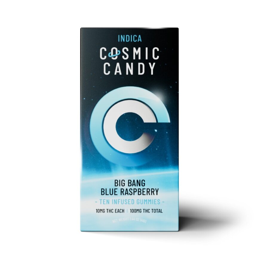 Photograph of product: Big Bang Blue Raspberry Oui'd Gummies 10pk | 100mg