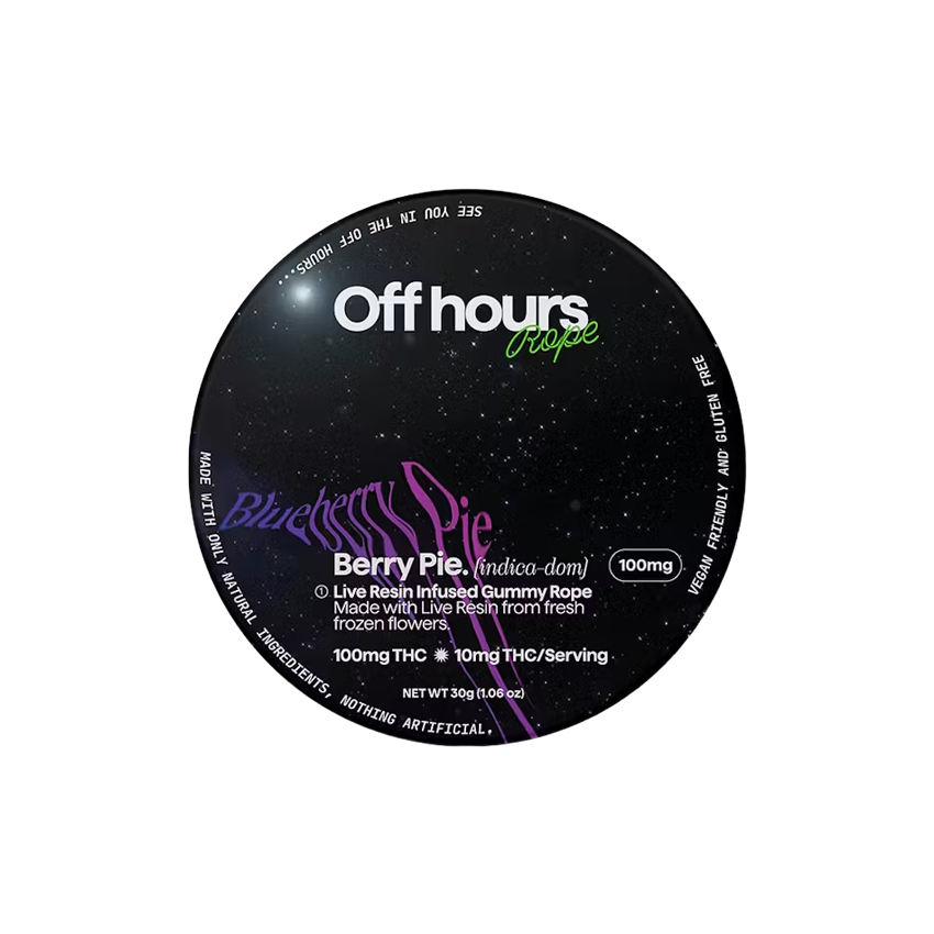 Photograph of product: Off Hours | Rope | Berry Pie - BlueBerry Pie | 100mg