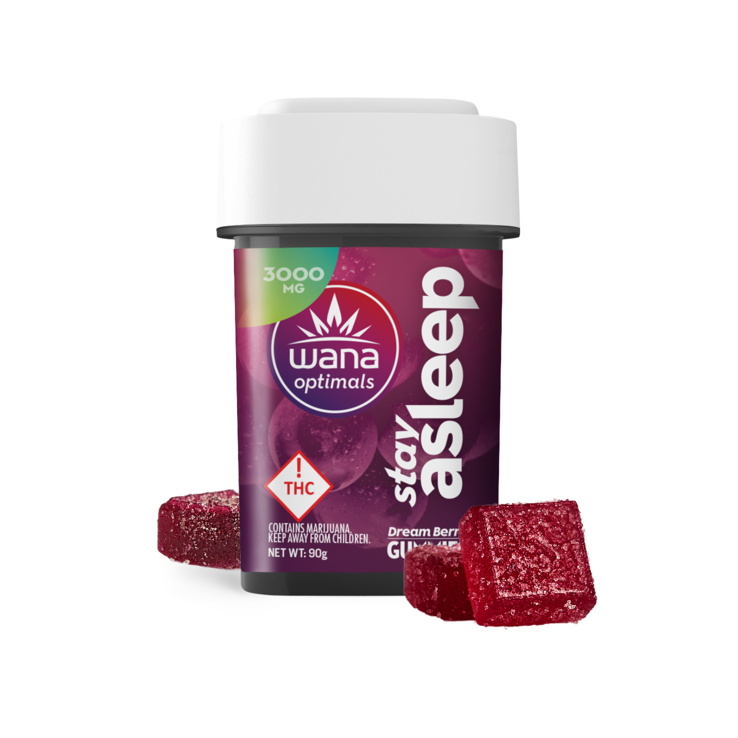 Photograph of product: Medical Wana Stay Asleep 1:1:1 High Dose Gummies, 3000mg