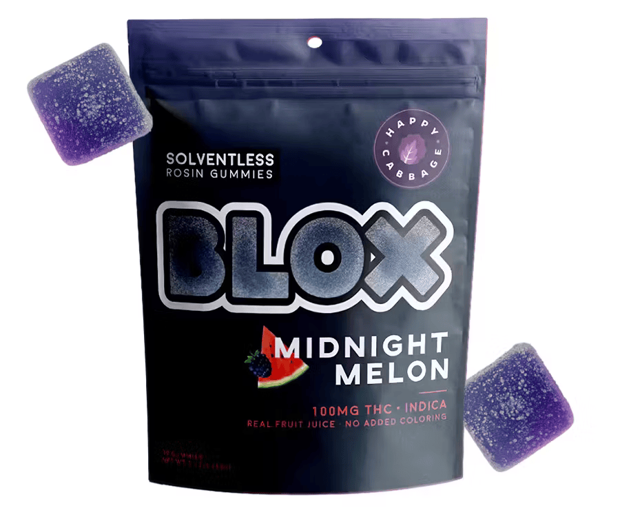 Photograph of product: BLOX | Midnight Melon - 100mg Rosin Gummies | 10pk