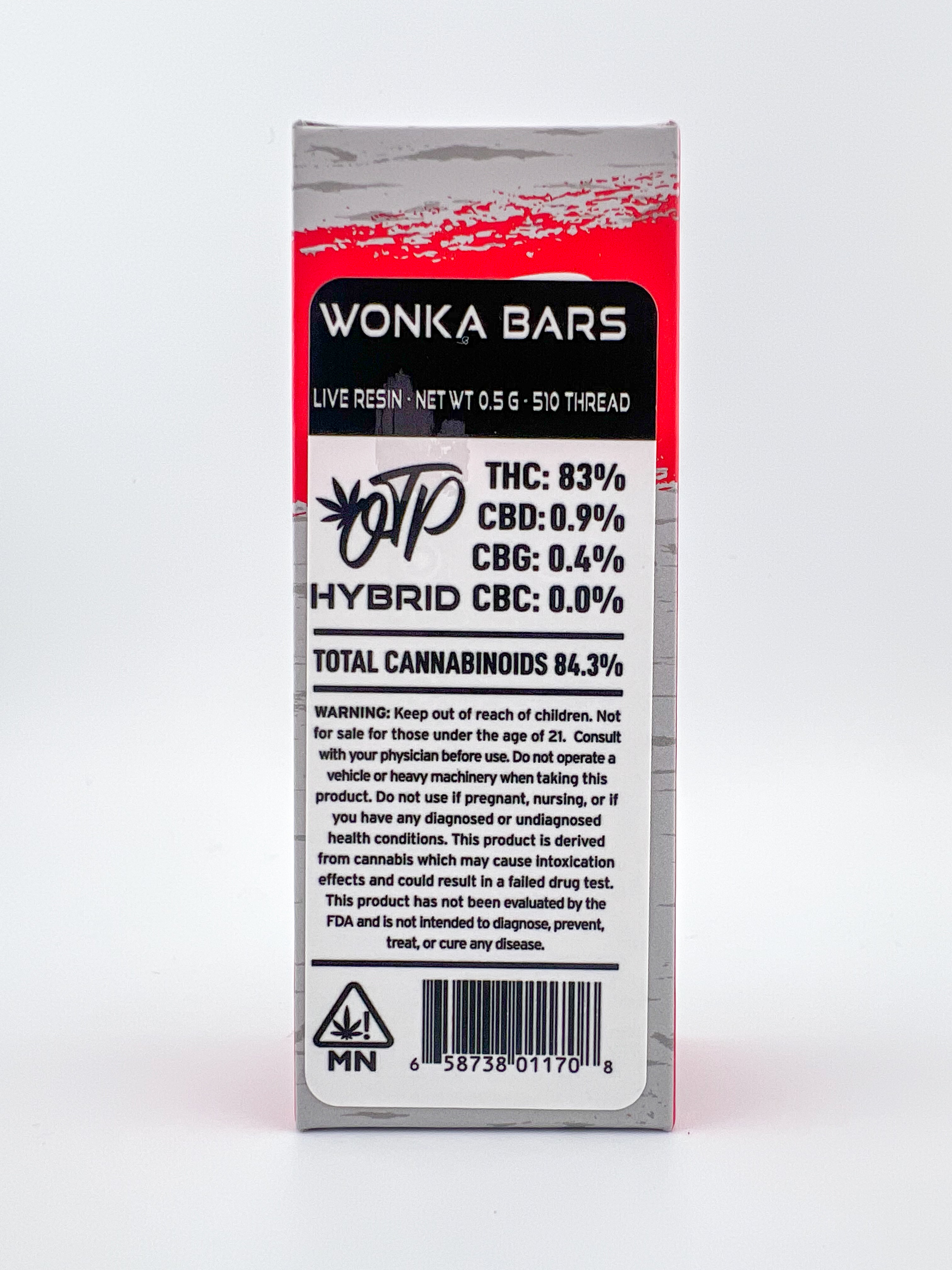 Photograph of product: Off The Path - Wonka Bars - Hybrid - Live Resin 510 Threaded Cartridge