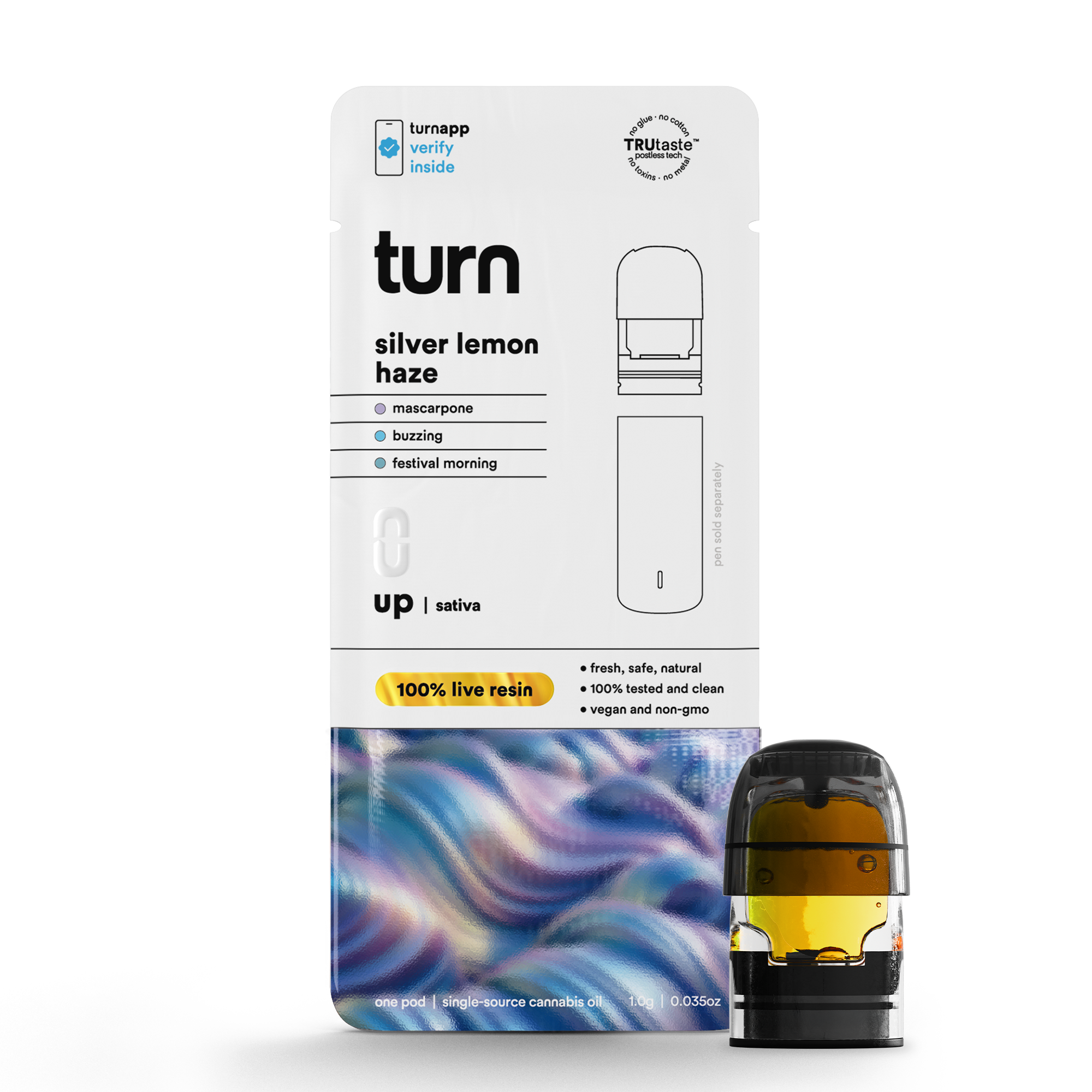 Photograph of product: Turn | Live Resin | Silver Lemon Haze | Pod