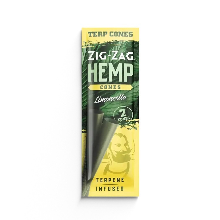 Photograph of product: 2pk Zig-Zag Hemp Cones Limoncello