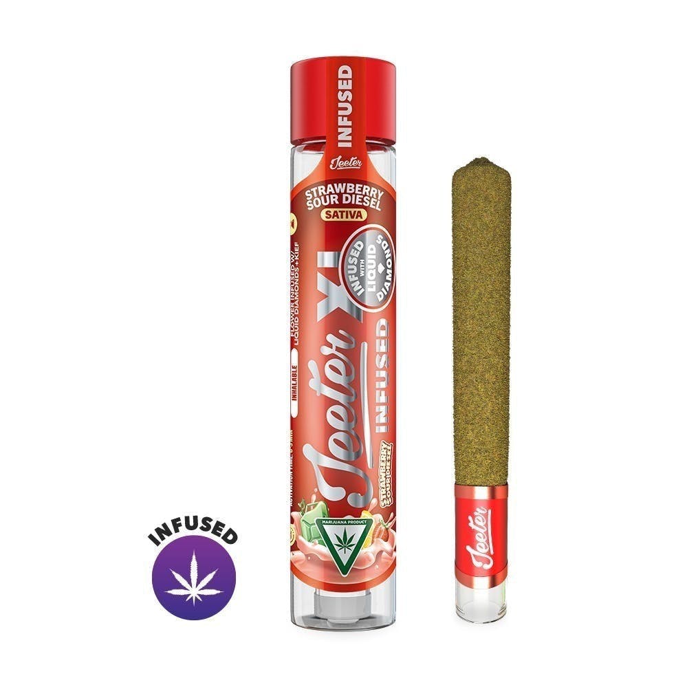 Photograph of product: Strawberry Sour Diesel | XL Infused Pre-Roll