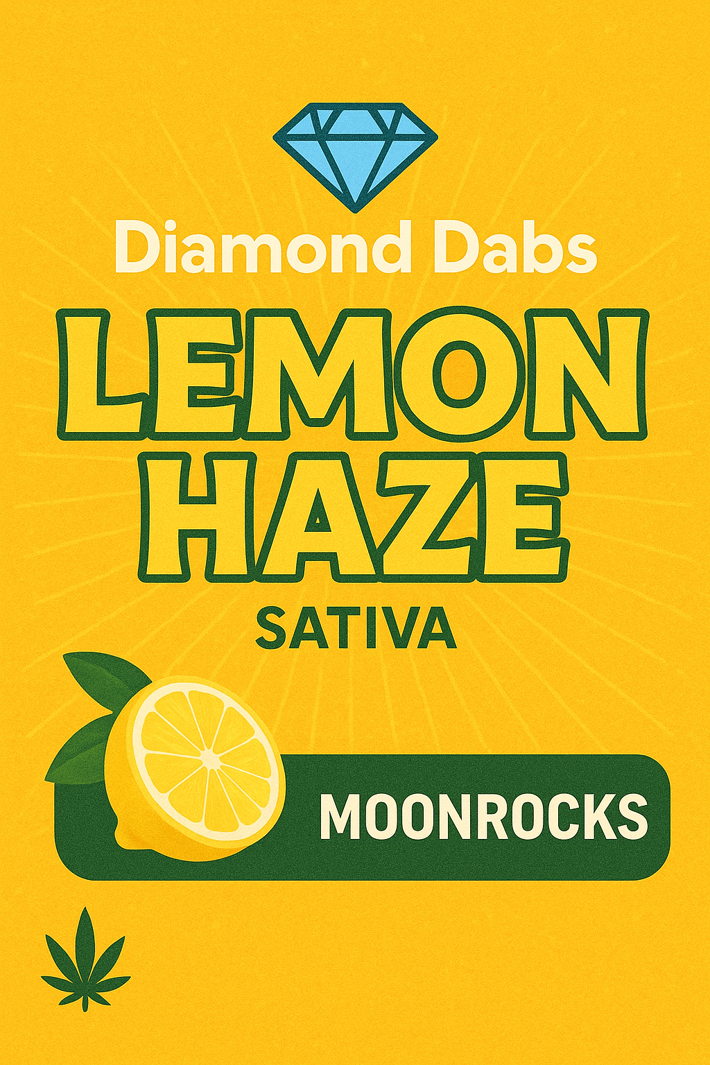 Photograph of product: DELI - DIAMOND DABS Pineapple Express Moon Rocks - 1g