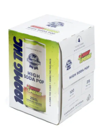 Photograph of product: 4pk Cherry Limeade High Soda - Pabst Blue Ribbon