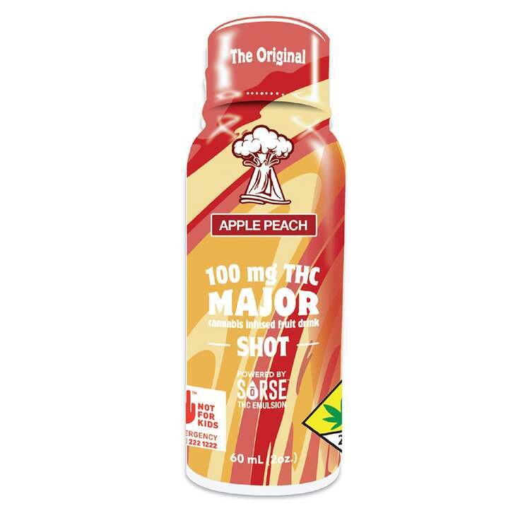 Photograph of product: Major: Apple Peach - Blast Shot 100mg