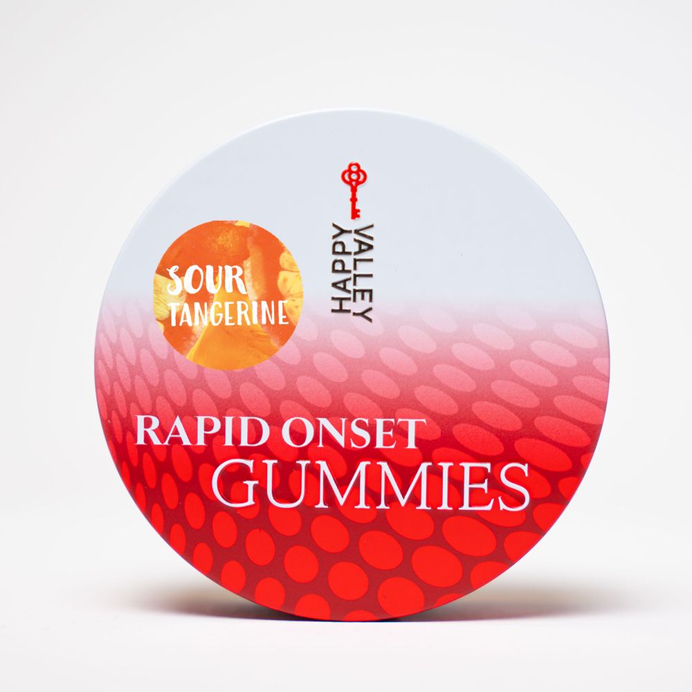 Photograph of product: Rapid Onset 100mg Gummies - Sour Tangerine