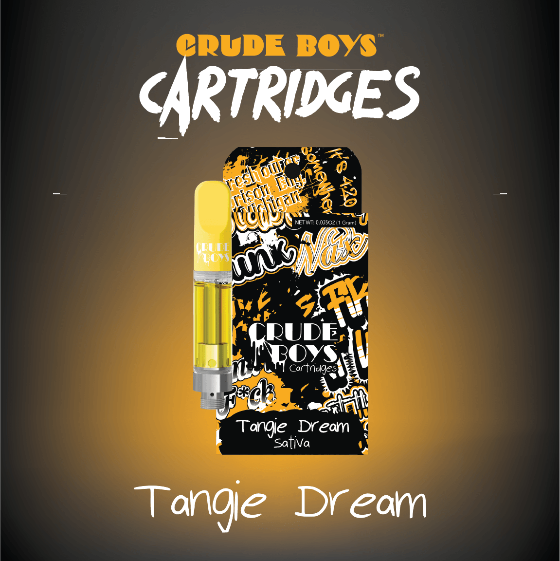 Photograph of product: Crude Boys | Tangie Dream | 1g Cartridge |