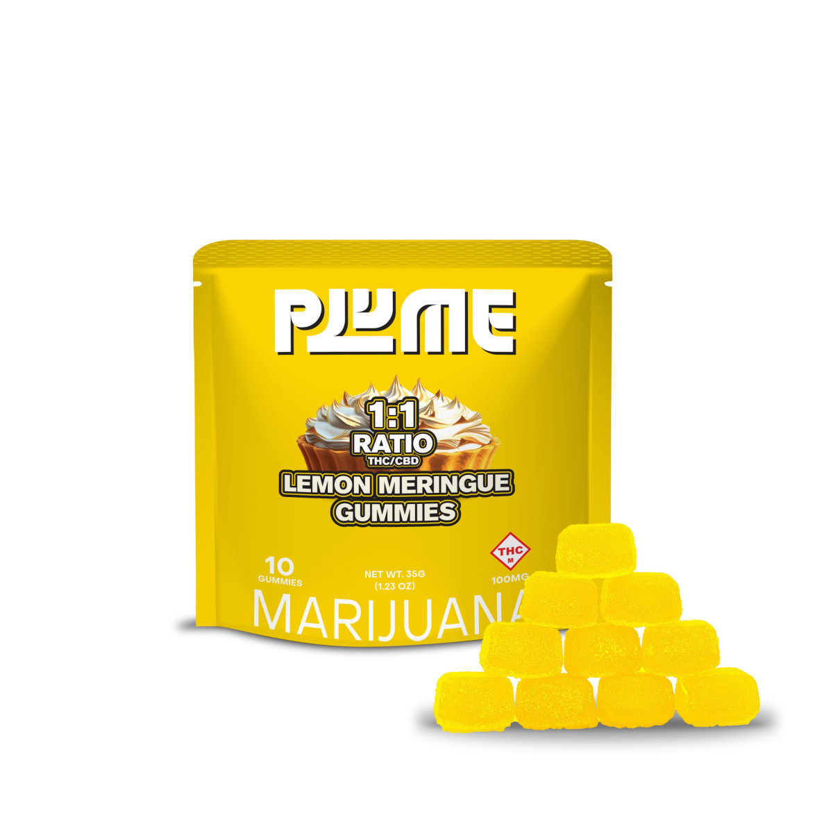 Photograph of product: Lemon Meringue 1:1 CBD:TH-oui | 10mg - 10pk Gummies
