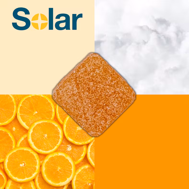 Photograph of product: Solar - Slumber Orangeade 1:1 (CBN:TH-oui) - Gummies - 100mg