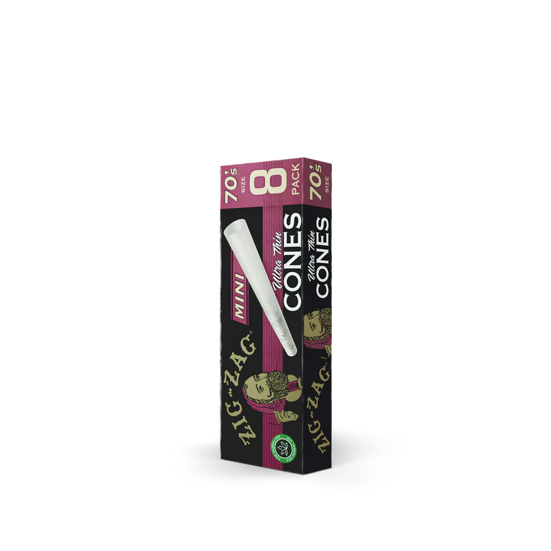 Photograph of product: Zig Zag Mini 70's Size Ultra Thin Cones 8pk