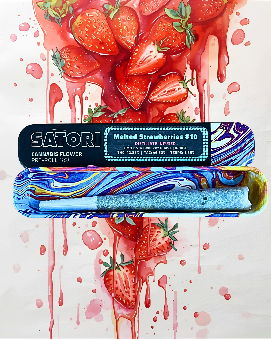 Photograph of product: Melted Strawberries Infused Pre-Roll 1g