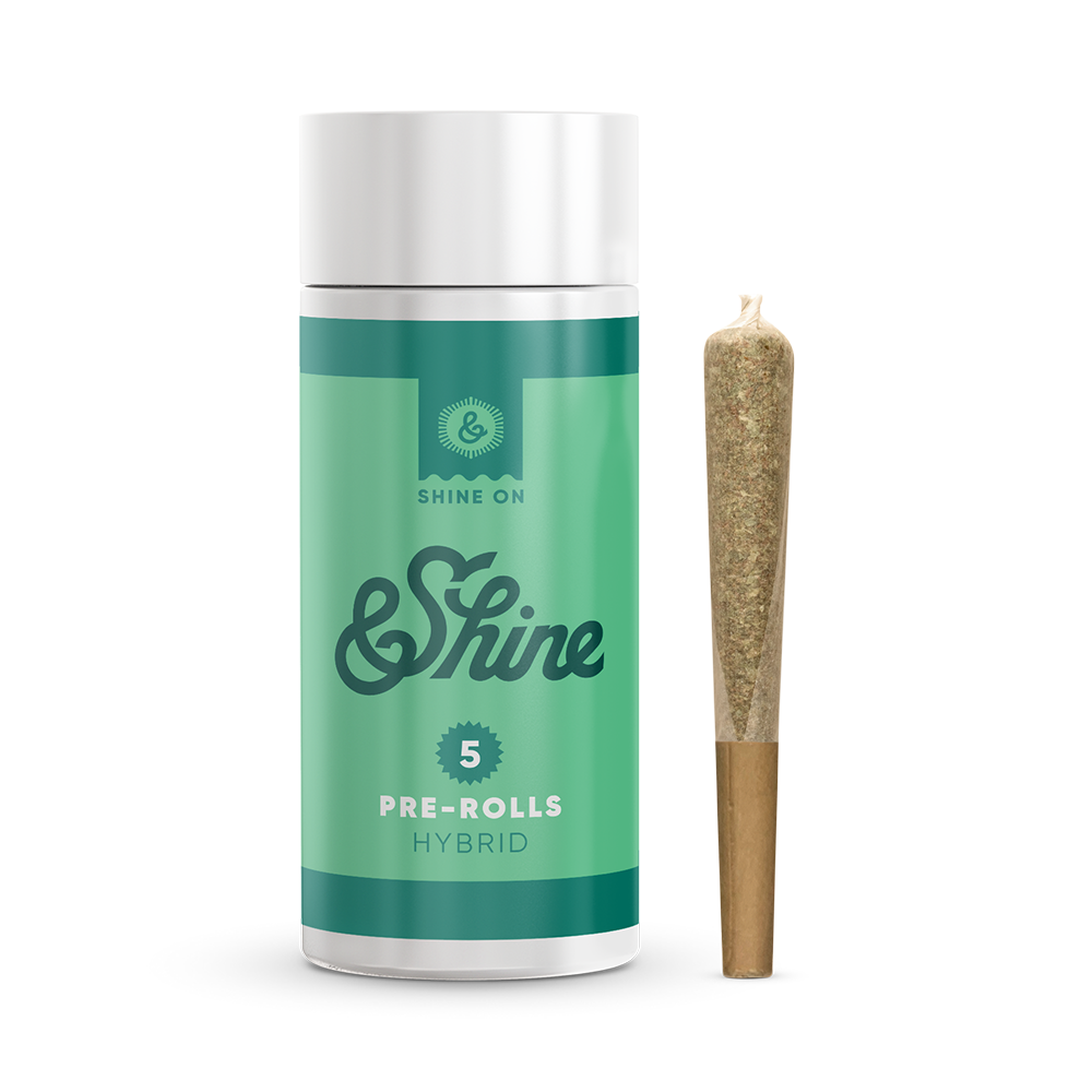 Photograph of product: &Shine 5pk | Sherbanger #22 | 2.5g (Hybrid)