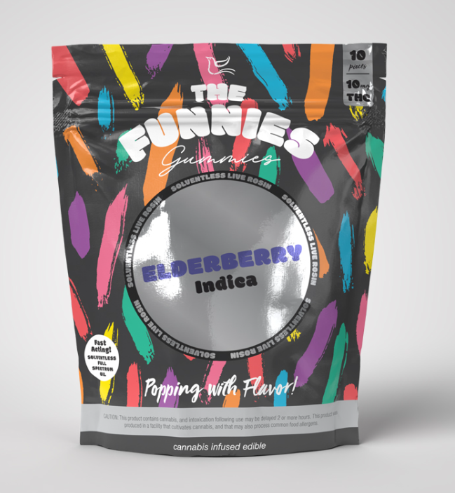 Photograph of product: Gummy Funnies Live Rosin Elderberry: Coffee Creamer [10pk] | 100mg