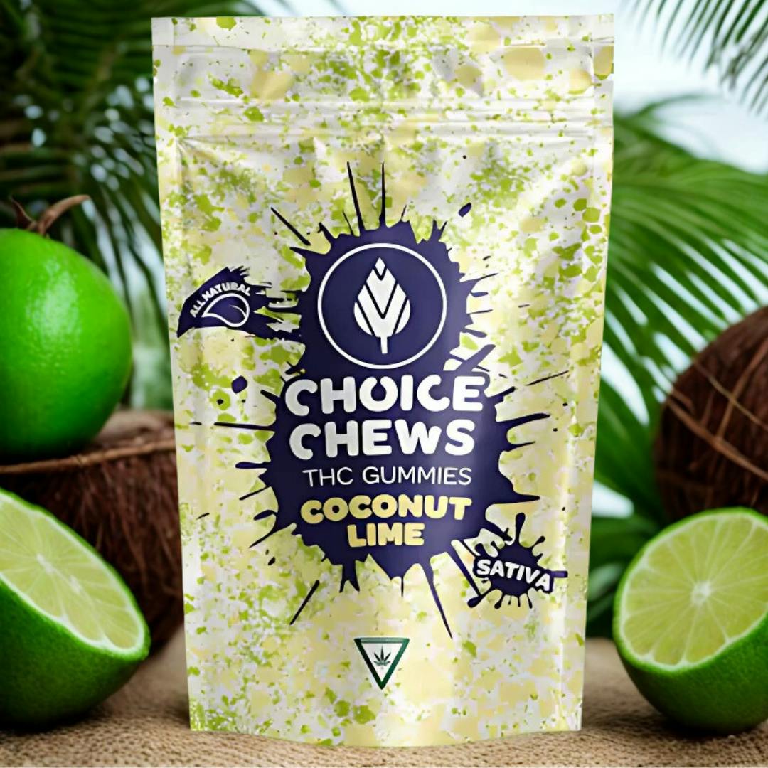 Photograph of product: Coconut Lime | Double Gummies | 10pk | By Choice Chews