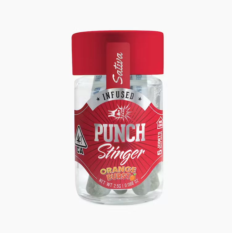 Photograph of product: ORANGE BURST .5G INFUSED PREROLL 5 PACK