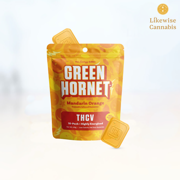Photograph of Product: 10-PACK MANDARIN ORANGE 2:1:1 THC/THCV/CAFFINE GUMMIES