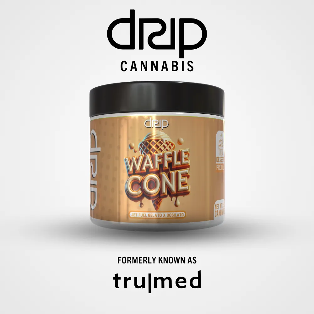 Photograph of product: Drip Top-Shelf Flower | Waffle Cone - 3.5g