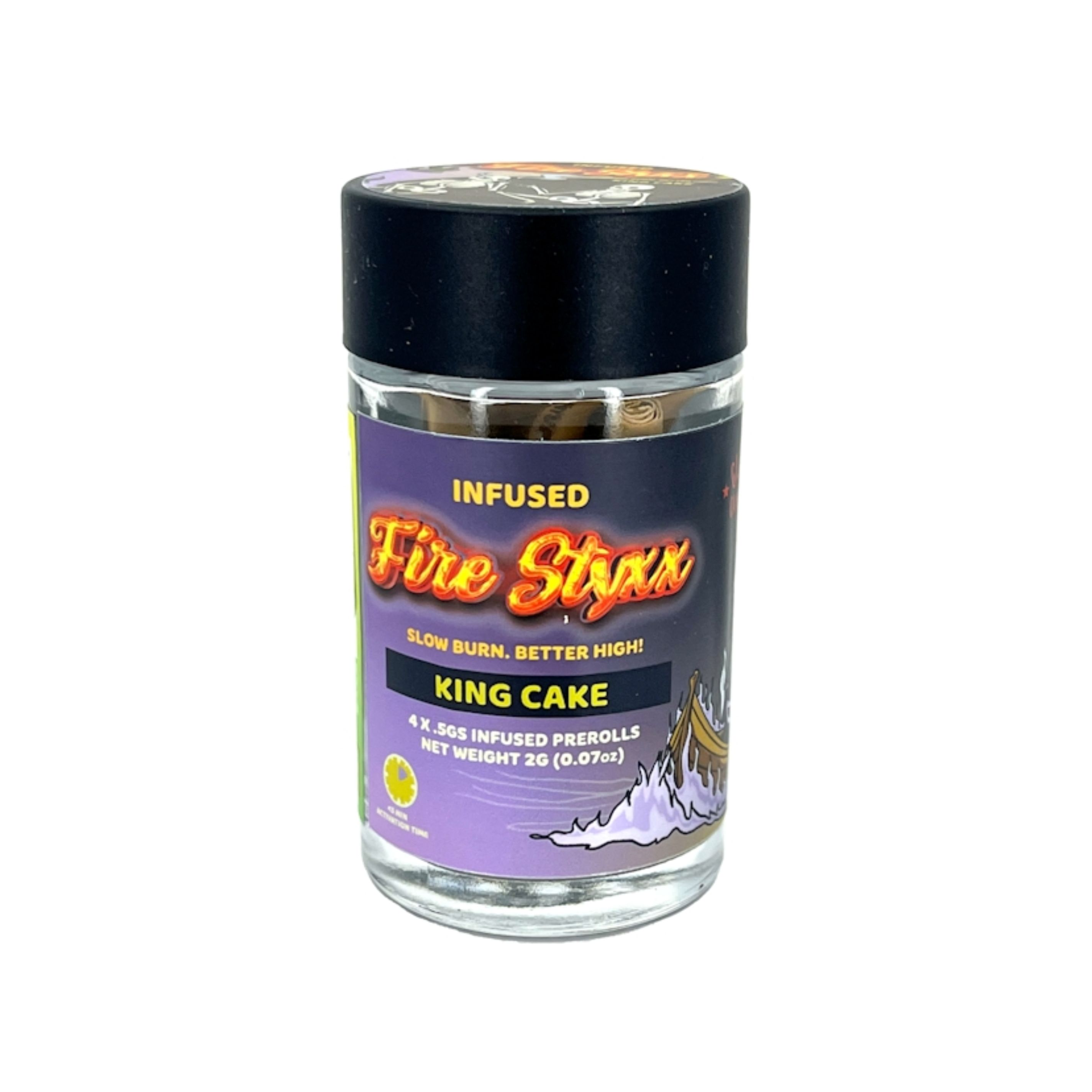 Photograph of product: FIRE STYXX | Infused Preorll Pack | King Cake | 4x.5g
