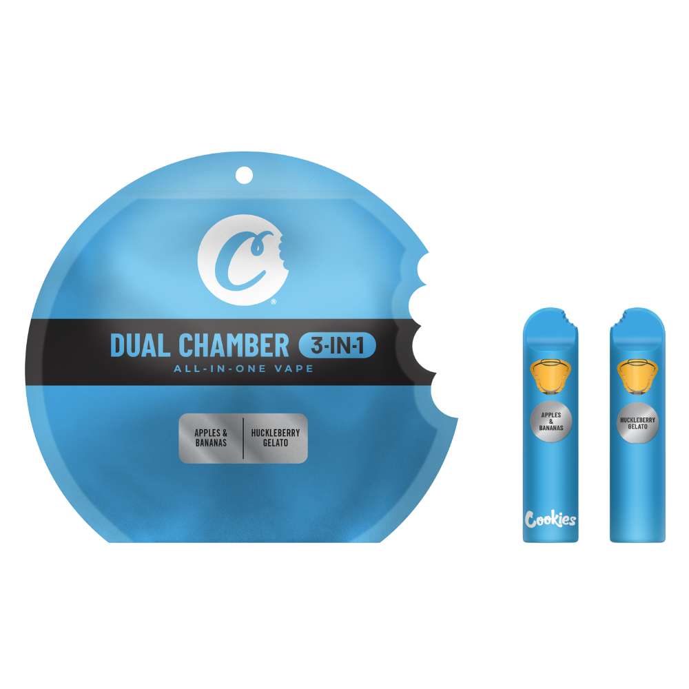 Photograph of product: Cookies | Apples & Bananas x Huckleberry Gelato | Dual Chamber Vape AIO