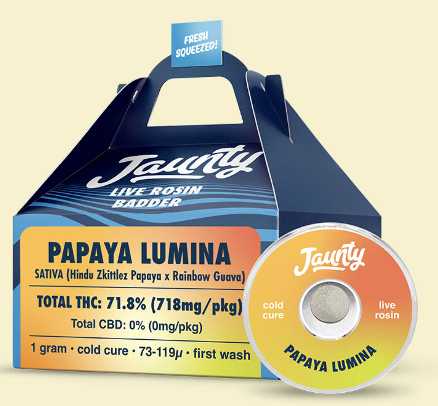 Photograph of product: Jaunty | Papaya Lumina | 1g Badder