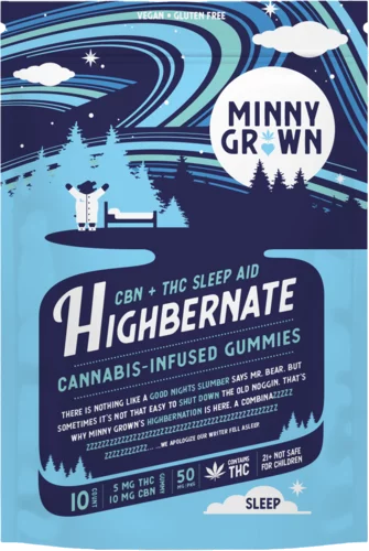 Photograph of product: 387 Minny Grown 100mg Gummy - Highbernate