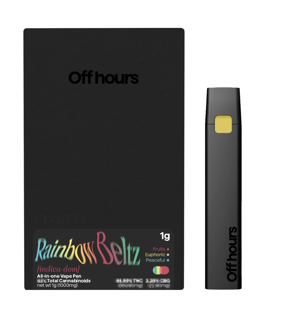 Photograph of product: Off Hours | Rainbow Beltz | AIO Disposable Vape | 1g