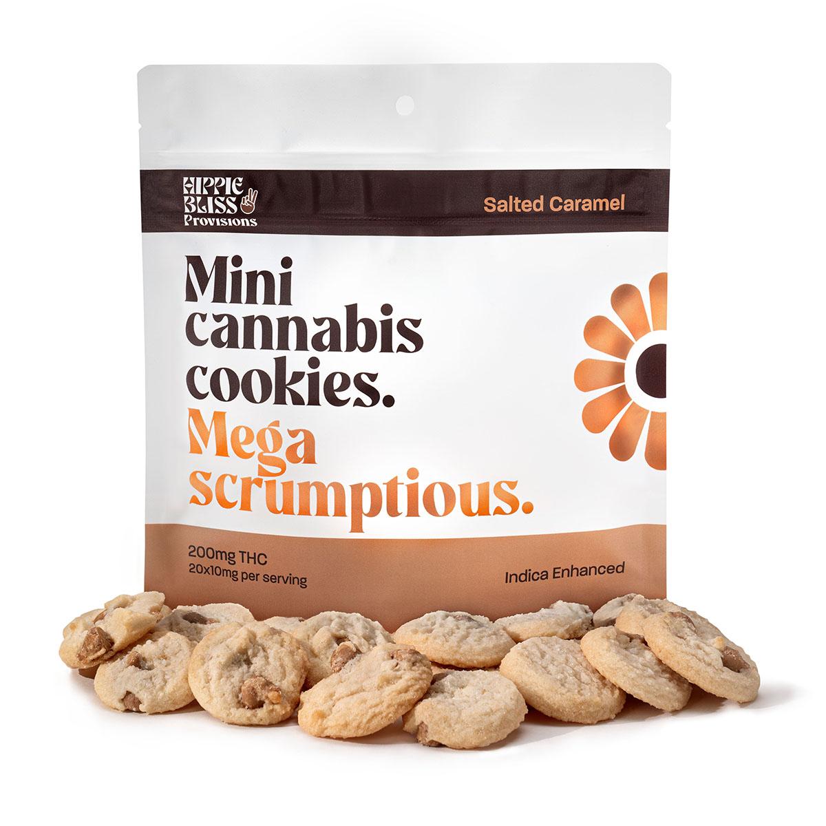Photograph of product: Hippie Bliss Provisions Salted Caramel Cookies | Oui'd Enhanced | 200mg