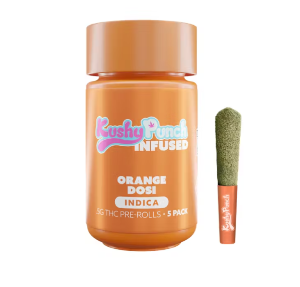 Photograph of Product: 0.5g Infused Preroll 5pk [2.5g] | Orange Dosi