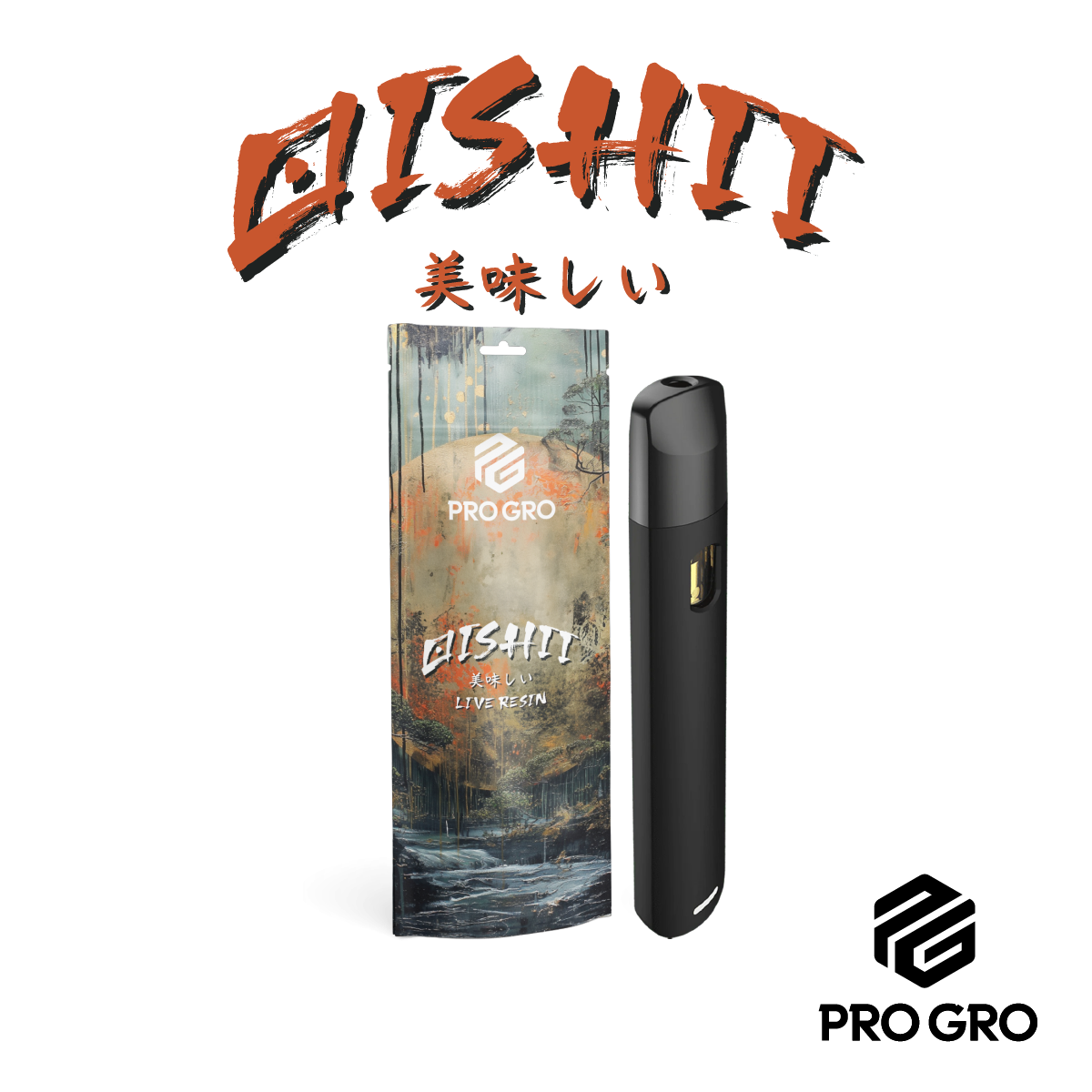 Photograph of product: ProGro Oishii All-In-One Live Resin Vape | 1g