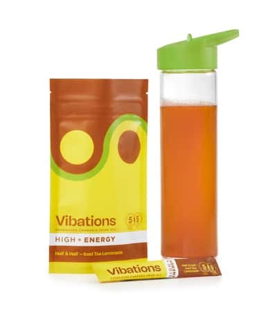 Photograph of Product: Vibations Infused Powder 10pk 1:1 (50mg) Half & Half Iced Tea Lemonade