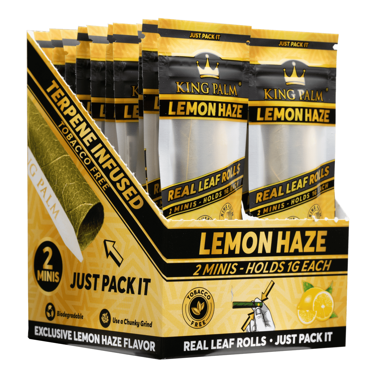 Photograph of product: Lemon Haze Terps King Palm Mini - 2pk