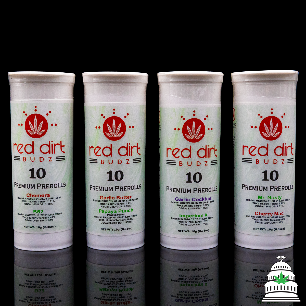 Photograph of product: CC, SS - Red Dirt Preroll Pack