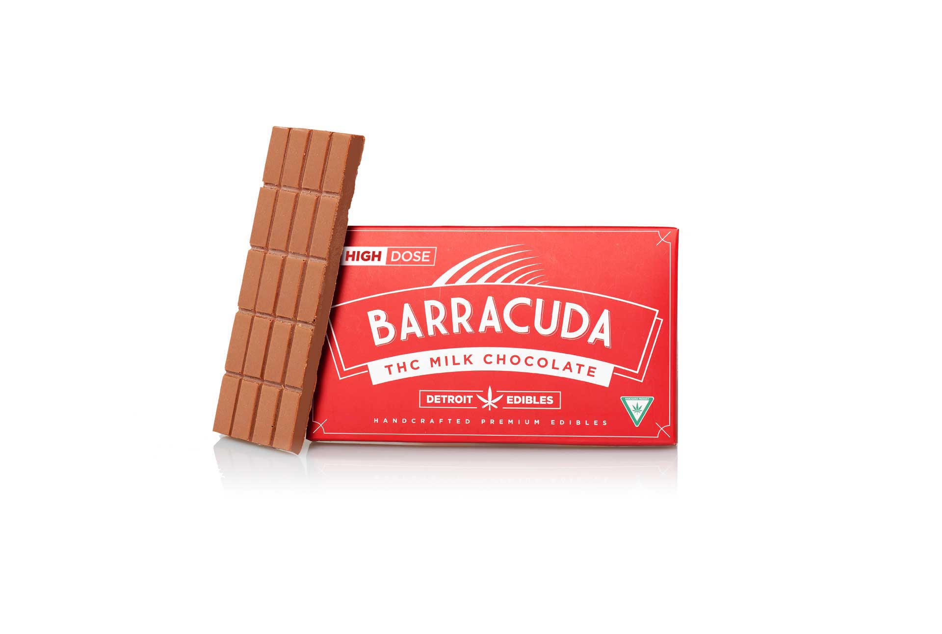 Photograph of product: Barracuda Bar 200mg l Milk Chocolate l Detroit Edibles