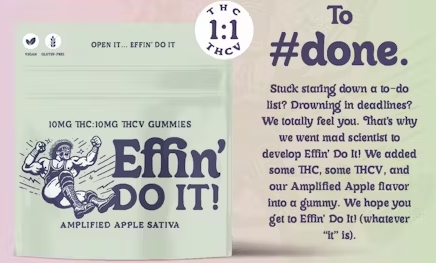 Photograph of product: Effin' Edibles Gummies 10pk/100mg- Amplified Apple (S)