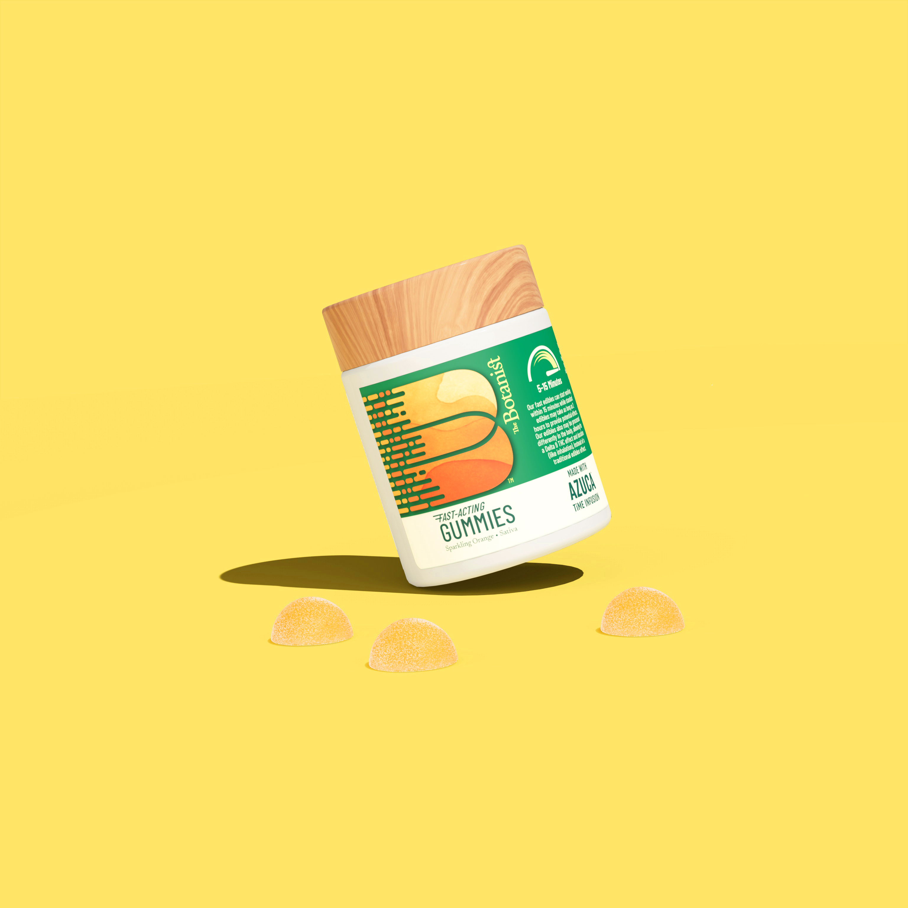 Photograph of product: The Botanist | Edibles | Sparkling Orange Fast Acting (S) | [10pk](100mg)