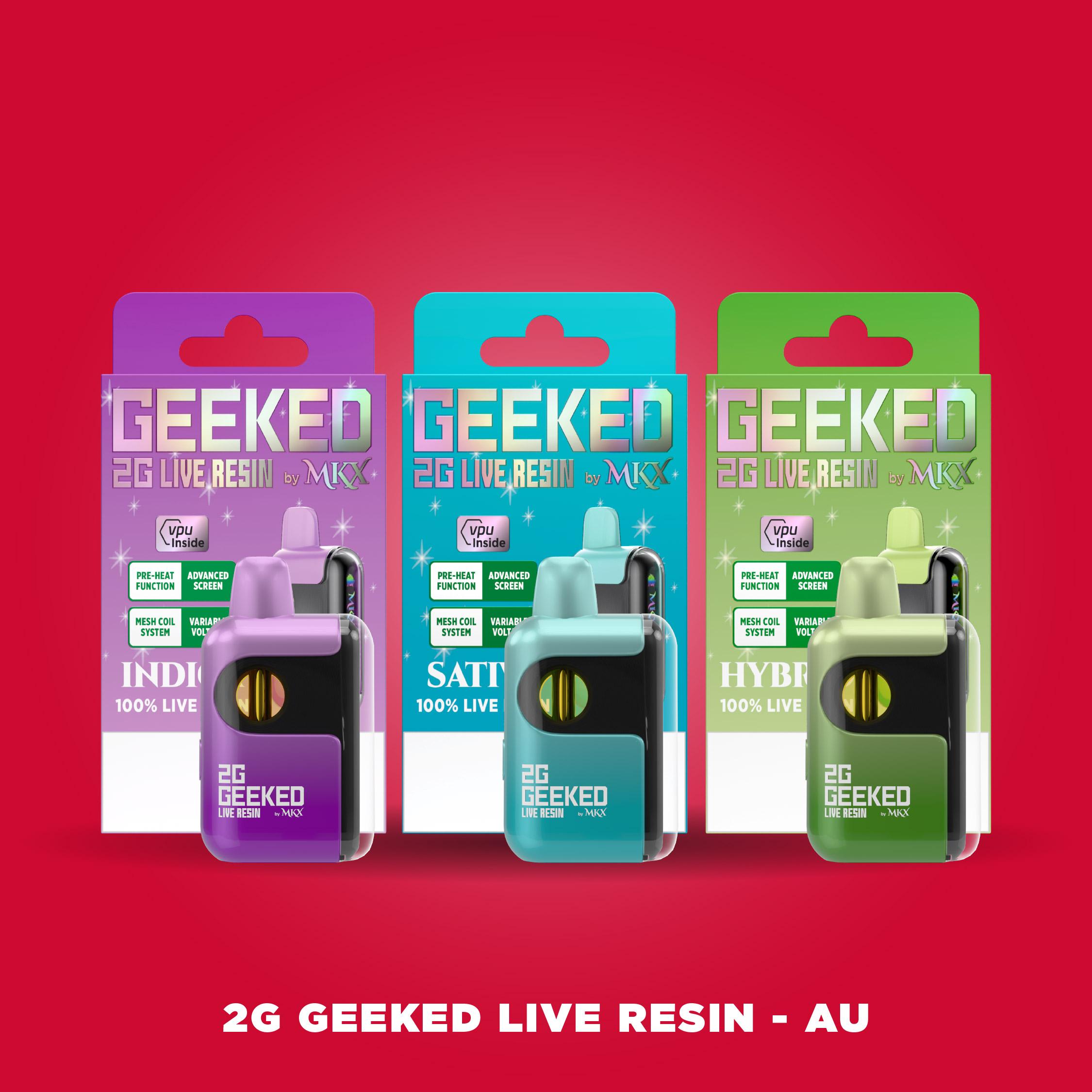 Photograph of product: Geeked By MKX | Carnival | Live Resin Disposable Vape | 2g