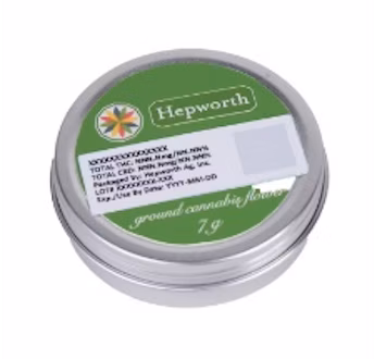 Photograph of product: HEPWORTH | GROUND FLOWER TIN | BARNYARD HIGH TEST - 7g