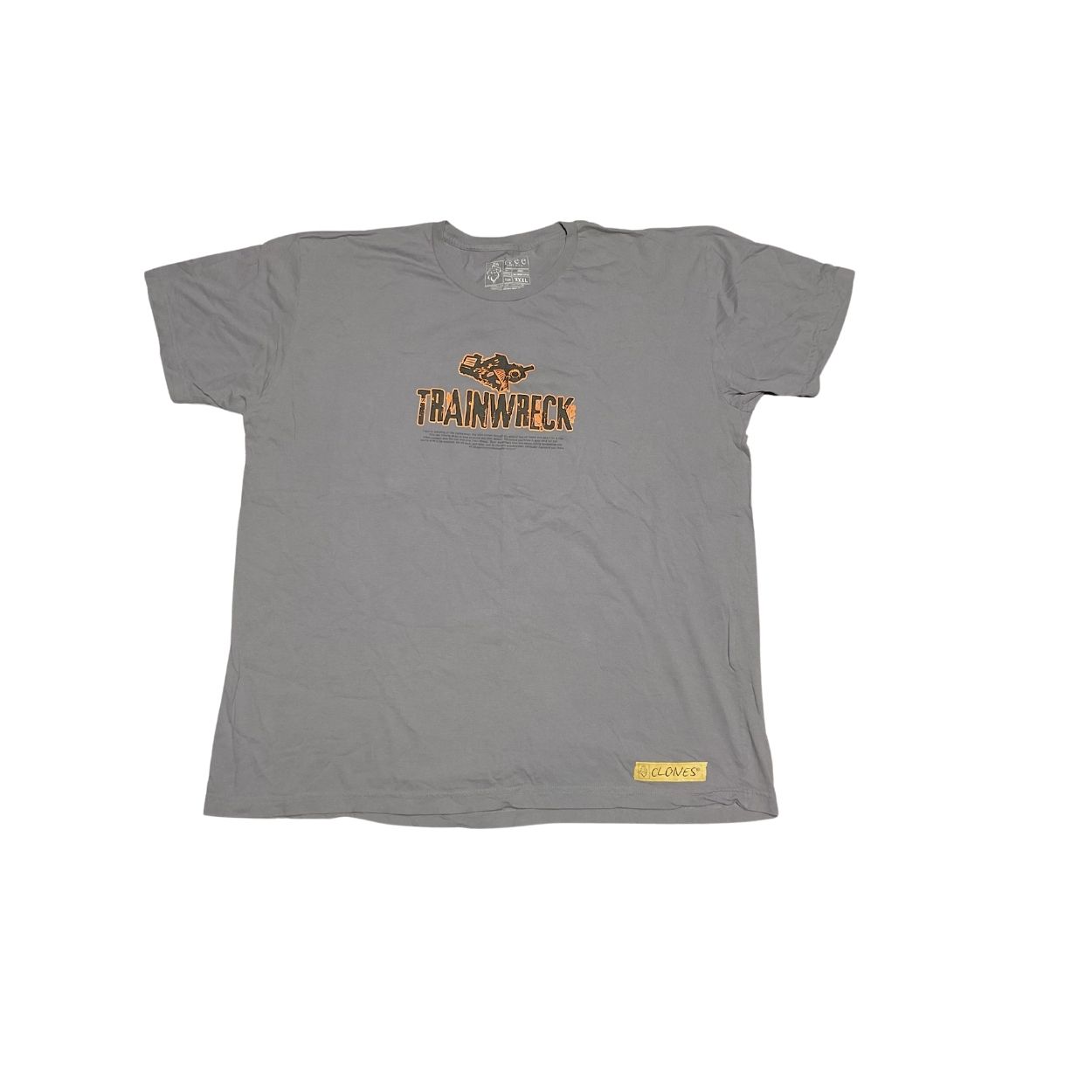 Photograph of product: Tree Shurts Trainwreck T-Shirt - Grey (3XL)