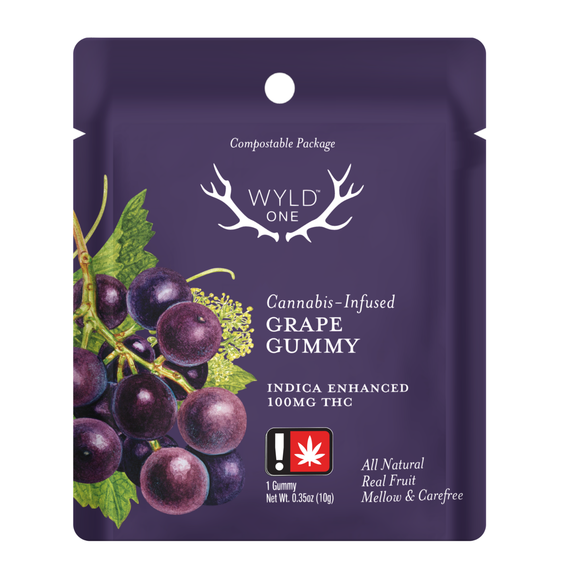 Photograph of product: Wyld One: Grape Single Gummy (Oui'd)