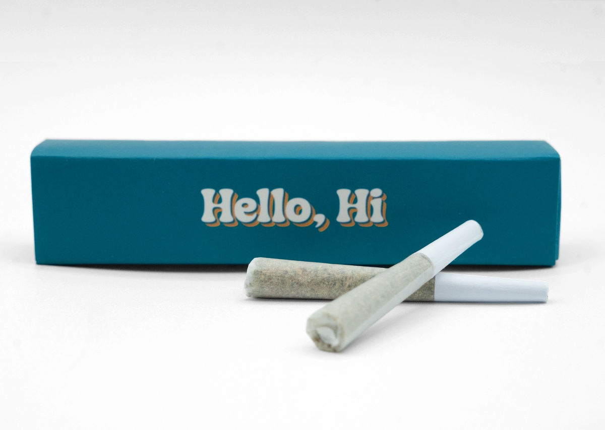 Photograph of product: Hello, Hi - SFV Chem D - 2x 0.5g Pre-Rolls