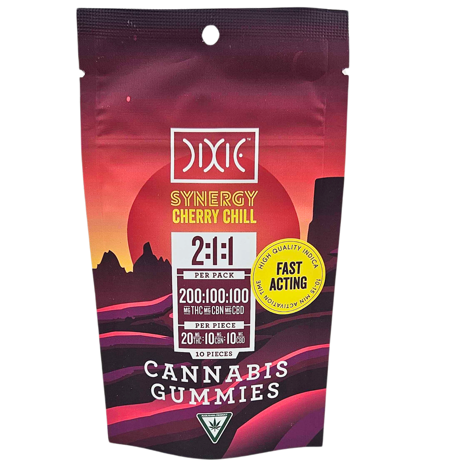 Photograph of product: DIXIE | Edible | Gummies | Synergy | Cherry Chill | 100mg CBN:100mg TH-oui