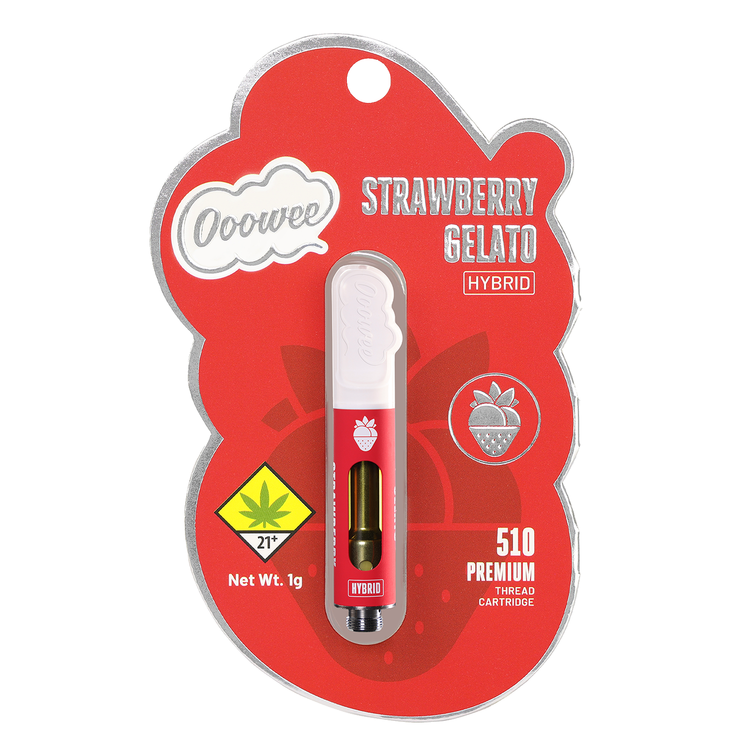 Photograph of product: Ooowee: Strawberry Gelato (H) - Cured Cartridge