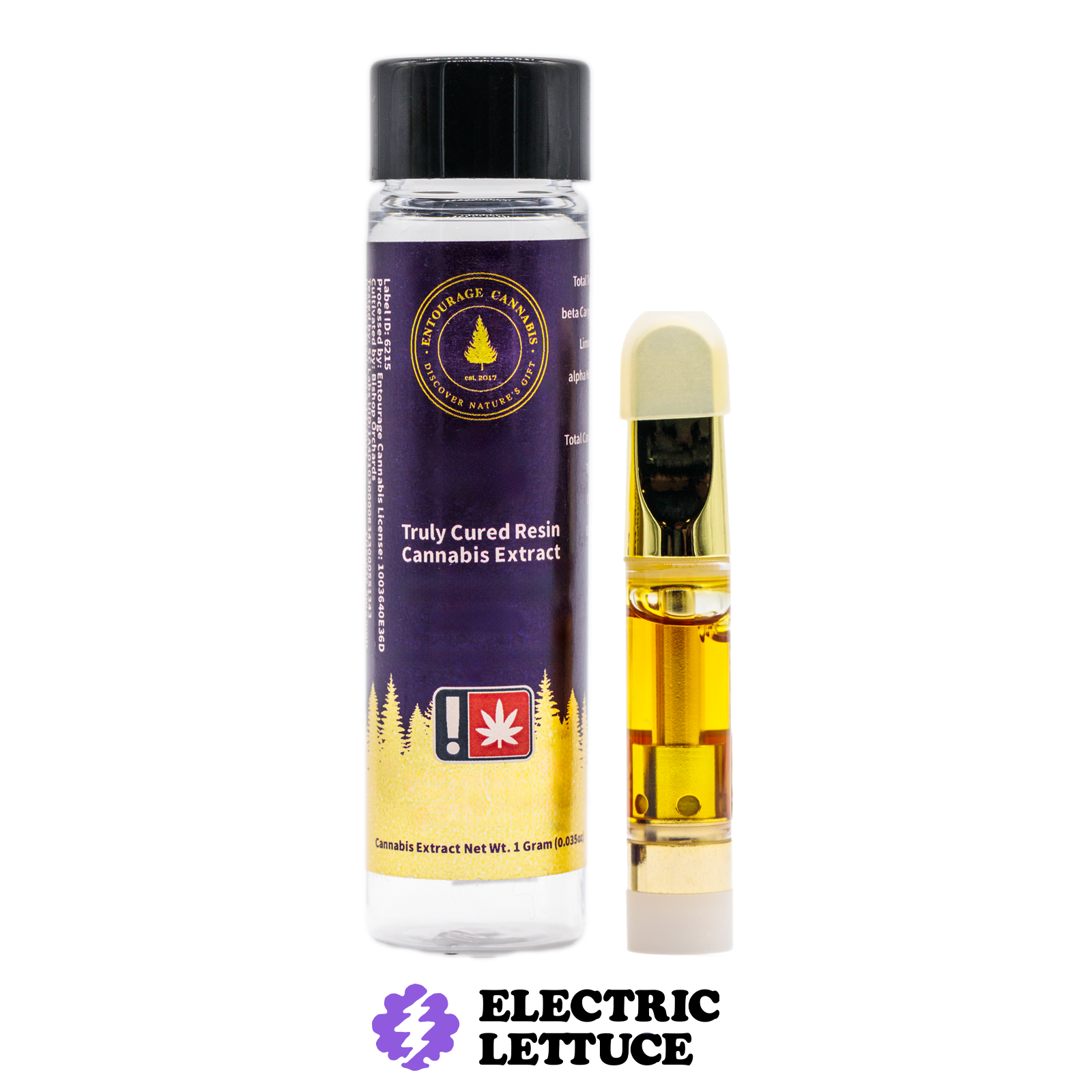 Photograph of product: Entourage Doobie Delight Cured Resin Cartridge 1g