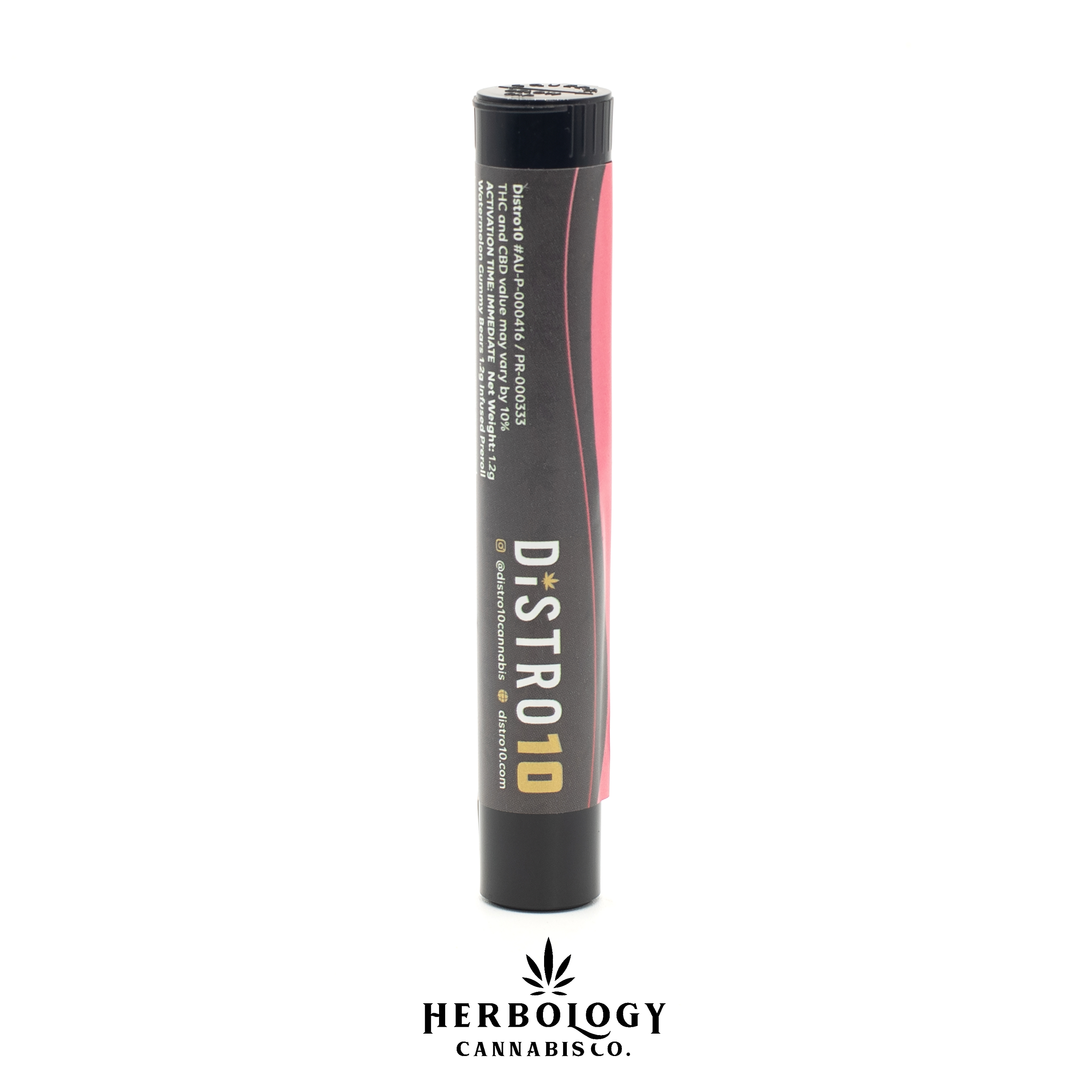 Photograph of product: Distro 10 | Rocket Stick | Infused Pre-Roll | Watermelon Gummy Bears