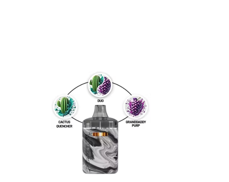 Photograph of product: Perpetual Cactus Quencher & Grand Daddy Purp 2g Disposable