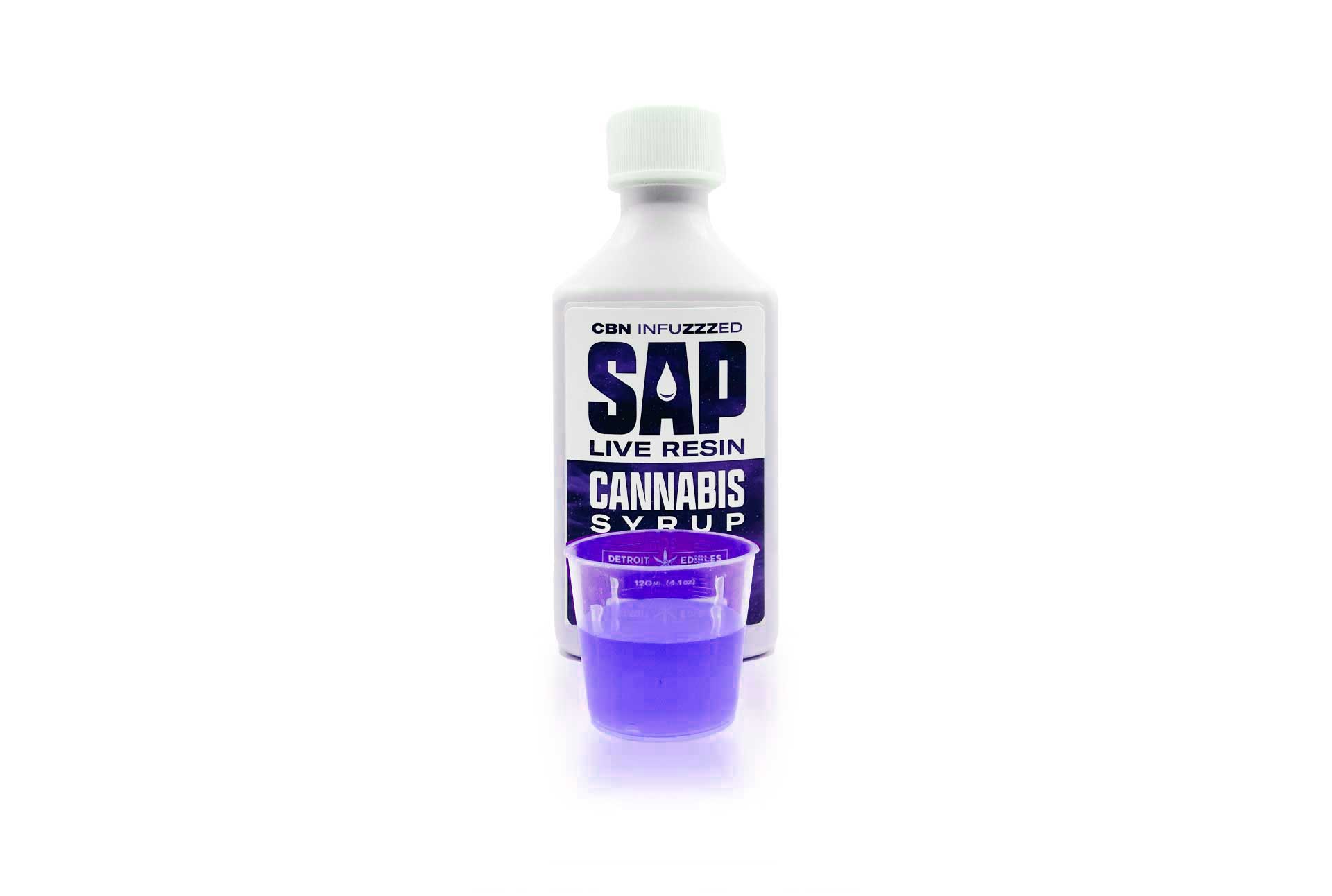 Photograph of product: Detroit Edible | 200mg TH-oui:100mg CBN SAP Syrup | Grape
