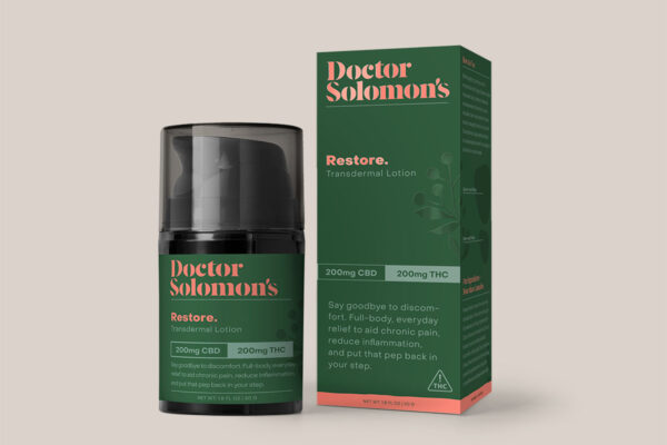 Photograph of product: Doctor Solomon's | Lotion | 400mg | Restore | 1:1 CBD 200:TH-oui 200