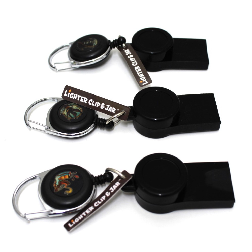 Photograph of product: Retractable Lighter Leash w/Clip & Jar